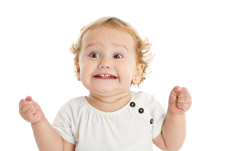 Adorable expressive little girl